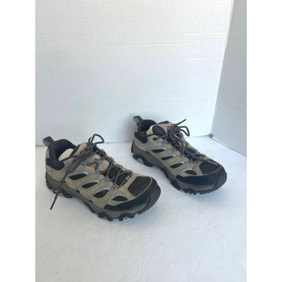 Merrell Women's Moab 3 Hiking Low Top Brindle Brown/Tan Waterproof Sneakers 10W - Picture 2 of 11